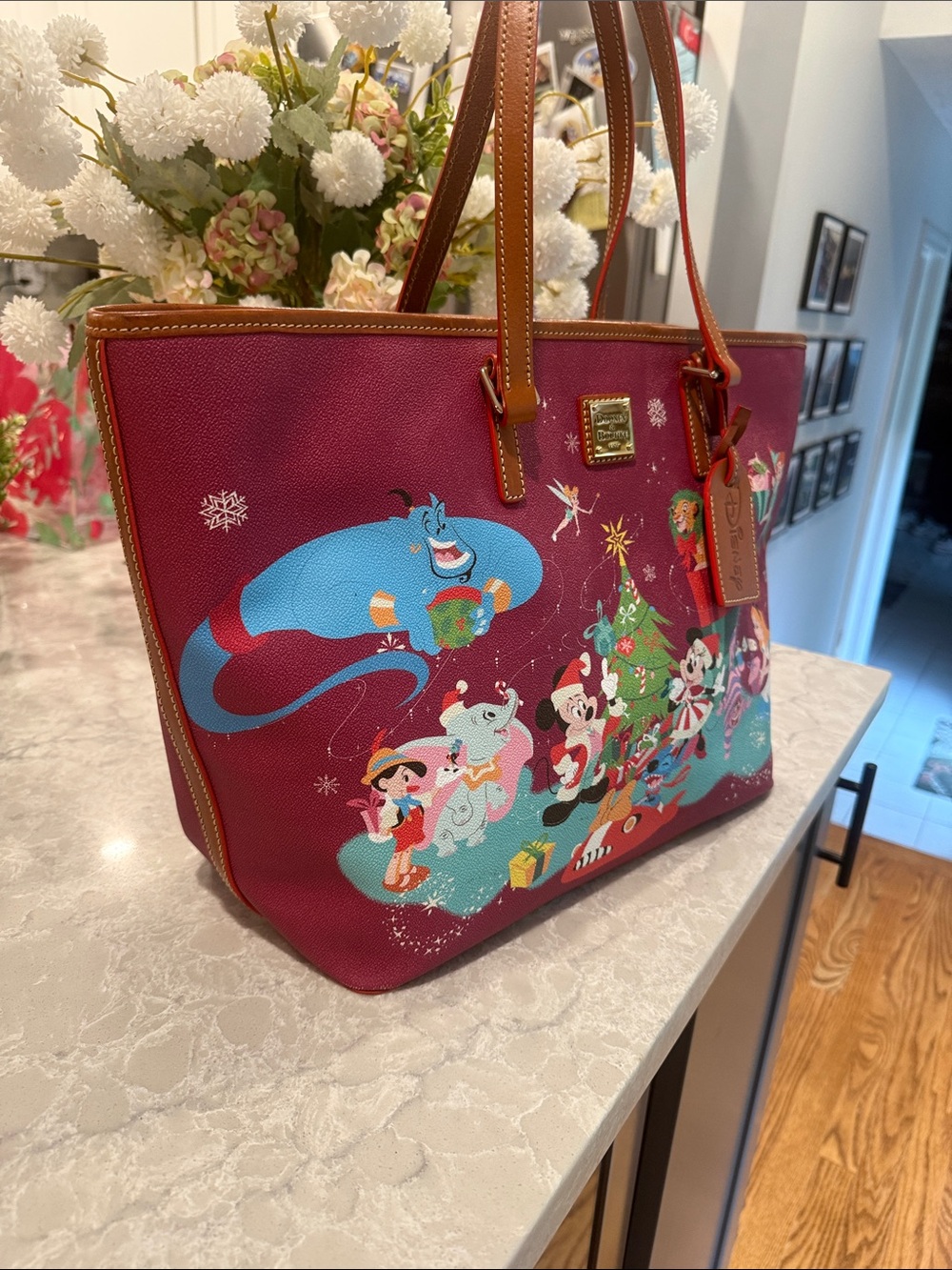 Dooney and Bourke Disney parks classic Christmas tote - Picture 3 of 10